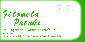 filomela pataki business card